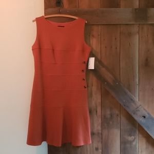 Rust orange Enfocus Studio button dress